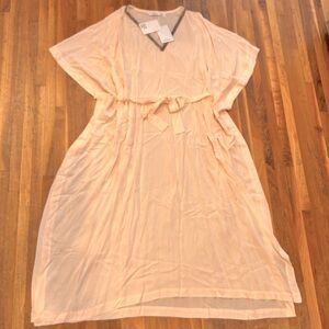 & Other Stories Beaded Pale Pink Caftan Dress